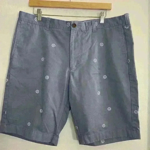 J. Crew Factory Other - J Crew Rivington Men's 38W Chino Shorts‎ Light Blue Boat Wheel Sailing Nautical